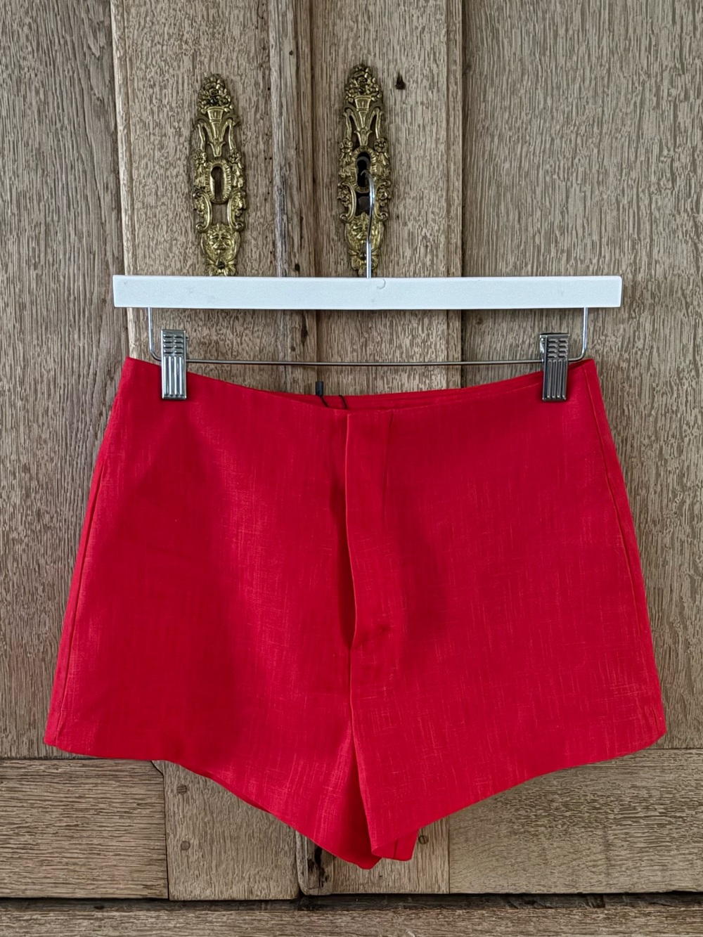 MUSIER PARIS Red Linen Soline Shorts Size 36 (4 US) CURRENT Stock ON REVOLVE - Picture 6 of 9
